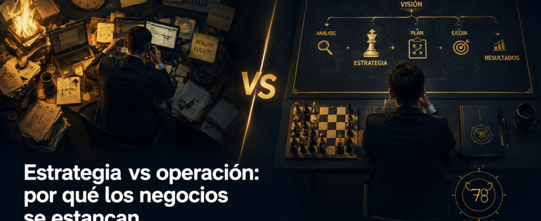 Estrategia vs operación: por qué los negocios se estancan (y cómo salir de esa trampa)